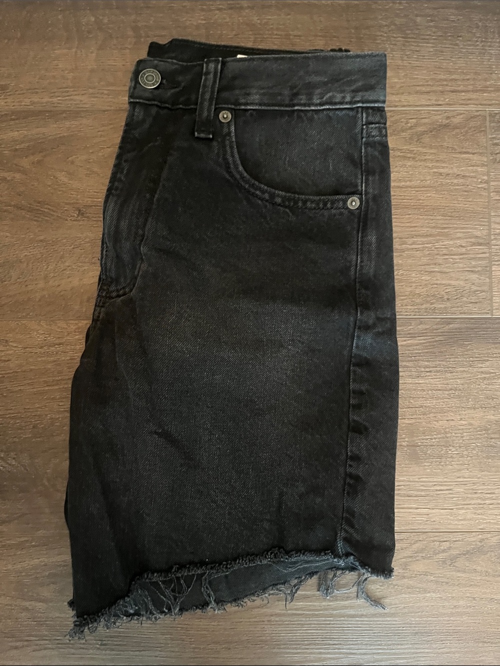 GAP Black Frayed Denim Shorts